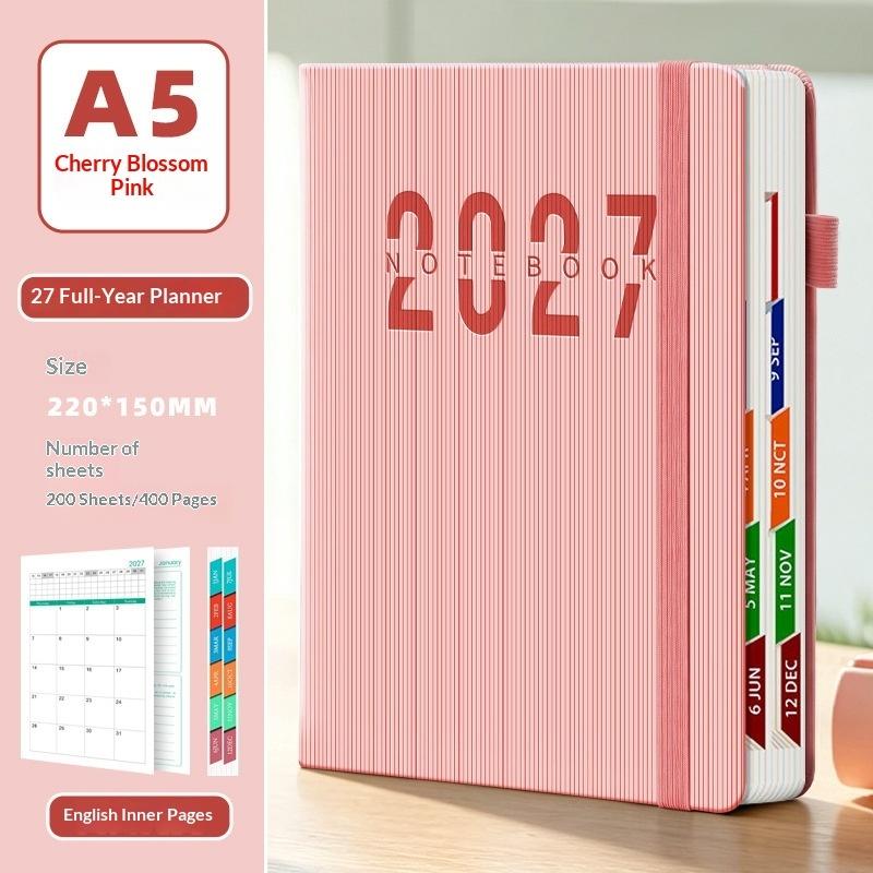 2027 New Calendar Log Self Discipline Check In Time Management 365 Day Plan Office School Supplies