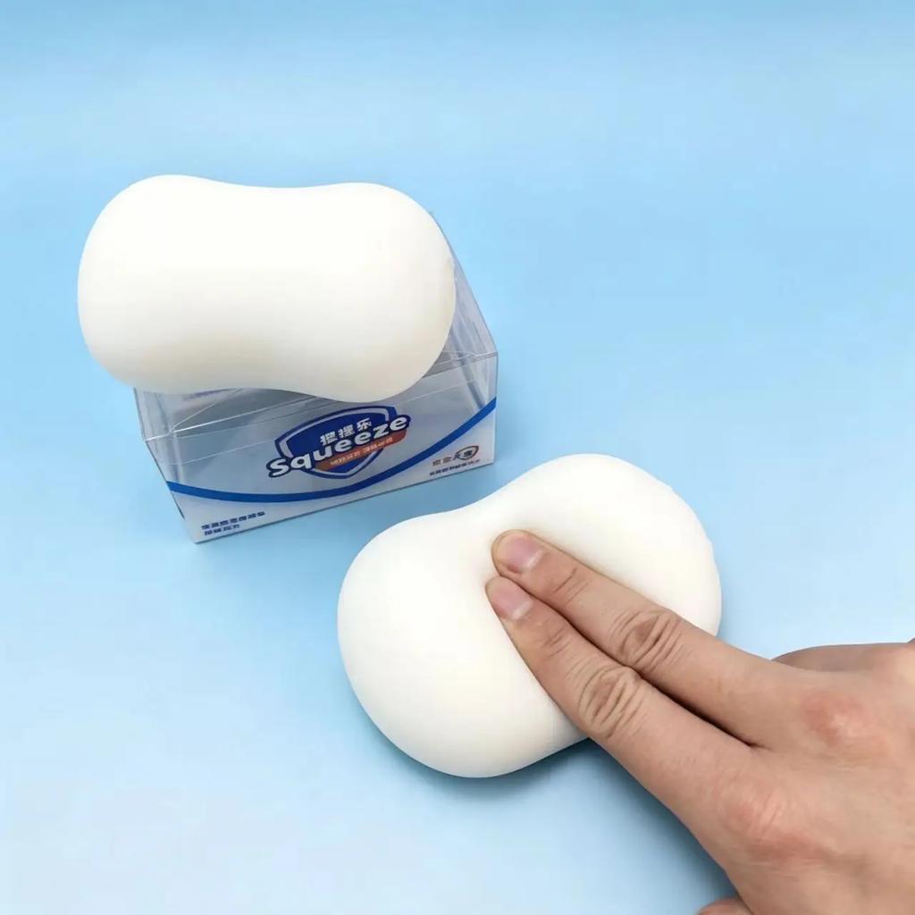 Crunchy Filled Soap Squishy Stress Ball, Asmr Round Block Squeeze Anti-Stress Fidget Toy For Kids & Adults