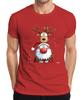 Santa Claus Reindeer Cartoon Funny Christmas Gift Kids Unisexs Tshirt