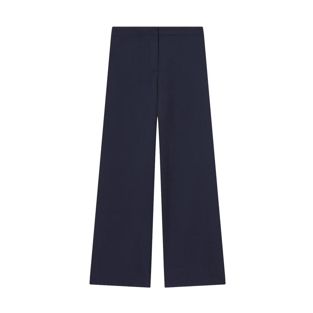European American Style Fashion Suit: Buckle Decor Jacket & Straight-Leg Pants Two-Piece Slim Fit Set for Women