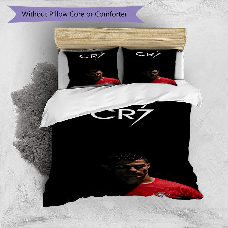 Ronaldo's Muscular Celebration Bedding Set, Breathable Duvet Cover with Pillowcases, Soft Bed Linen for Bedroom Home Decoration, Perfect Festival Birt