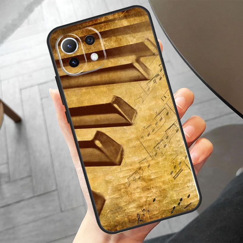 

Piano keys Vintage Music Notes Case For Xiaomi 14 15 17 Ultra 13T 14T 15T Pro POCO F8 Ultra F7 F5 F6 X3 X5 X6 X7 Pro Cover POCO X3 Pro