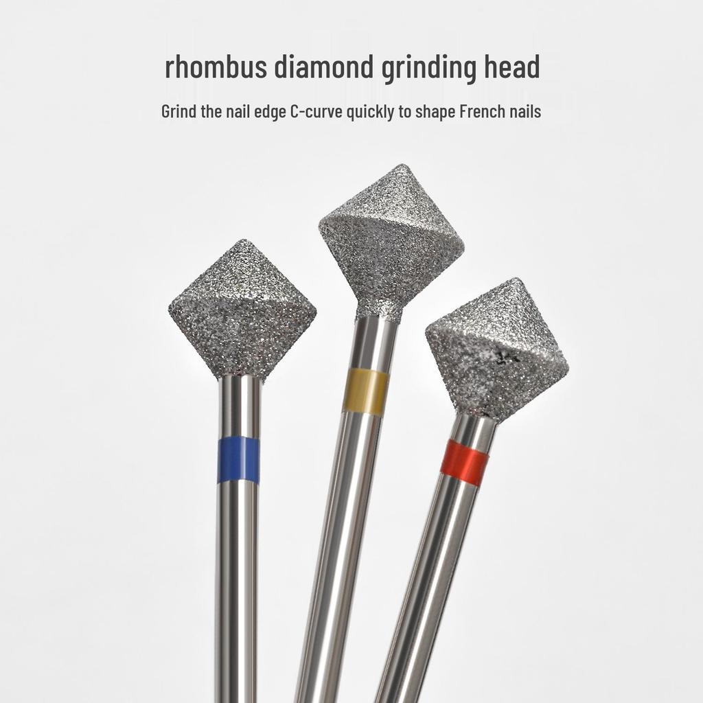 Diamond Rhombus Nail Grinding Head Shaping Tool