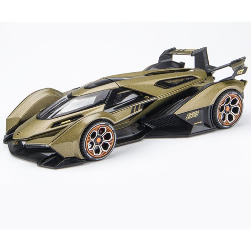 1/22 Lamborghini V12 Vision GT Gran Turismo Alloy Concept Model sportovního auta tlakově lité kovové simulace modelu autíčka Zvuk a světlo Dětský dárek