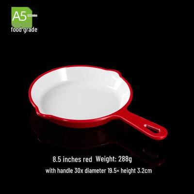 Melamine Two-Tone Serving Plate with Handle