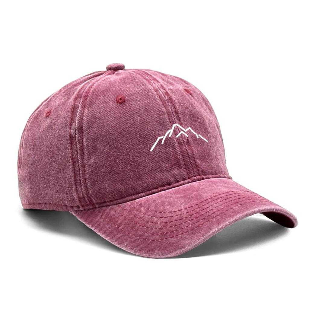 Mountaintop Print Adjustable Baseball Caps Mountain Range Dad Hat Casual Snapback Baseball Cap Ideal Choice For Outdoor