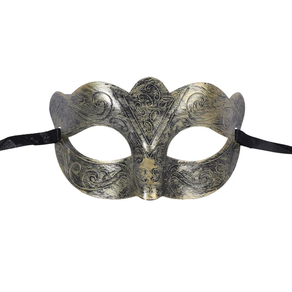 Retro Halloween Mask Antique Silver Gold Half Face Mask For Women Men Carnival Dress Masque Ball Costume Party Props Cosplay