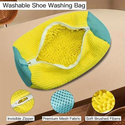 1/2Pc Shoe Washing Bag Cotton Laundry Bag Zippers Closure Shoe Cleaning Bag Laundry Bag Drying Bags Shoe Bag