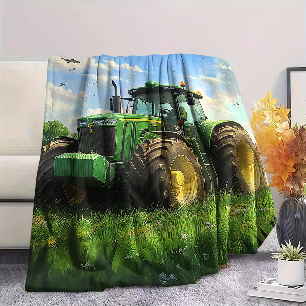 Truck Print Flannel Blanket, High quality Comfortable for All Seasons, Home Decor, Warmth and Comfort, Perfect for Christmas Gifts