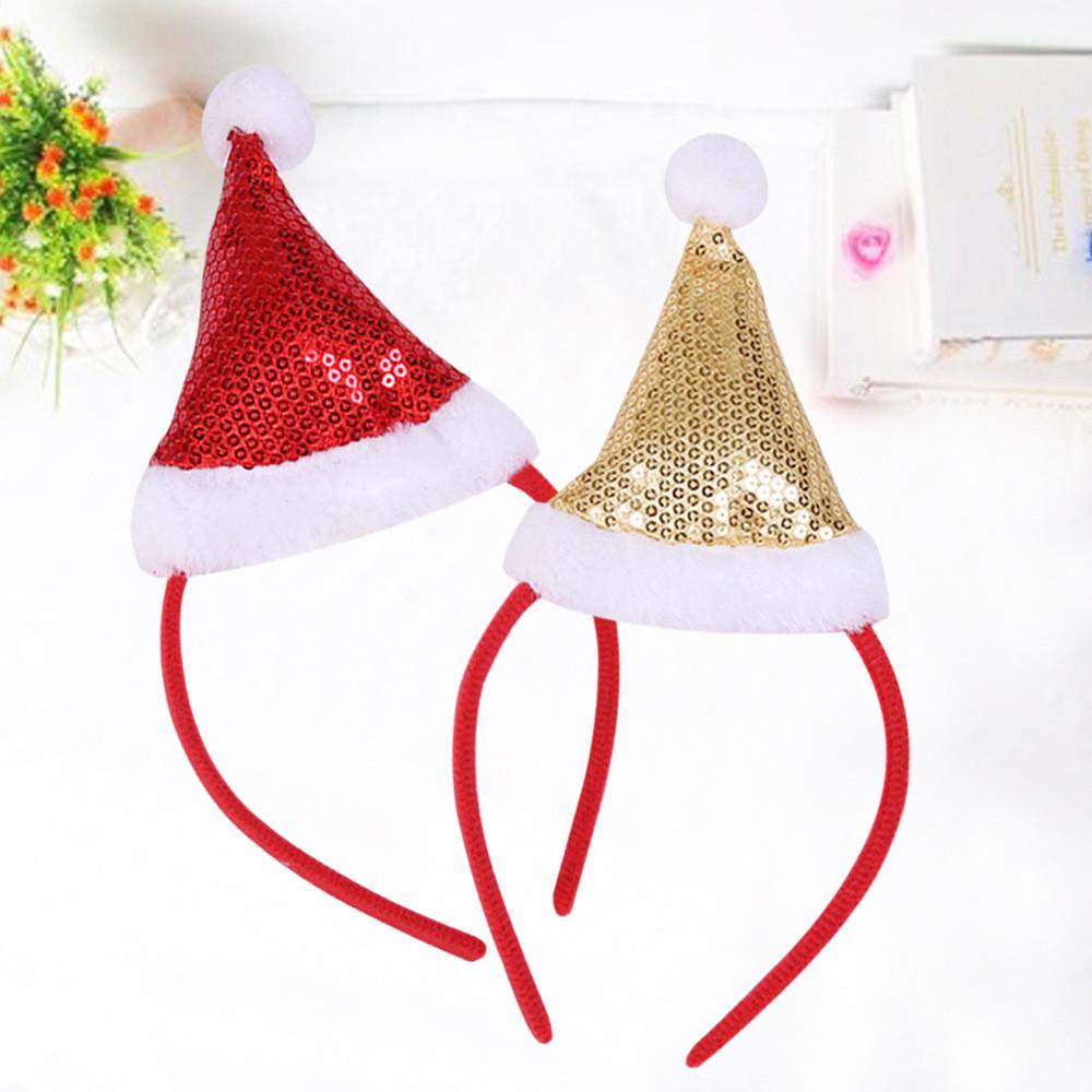 Stunning Headband Christmas Festive Party Accessory With Shimmering Sequins Available In Gold Silver Green And Colors Red