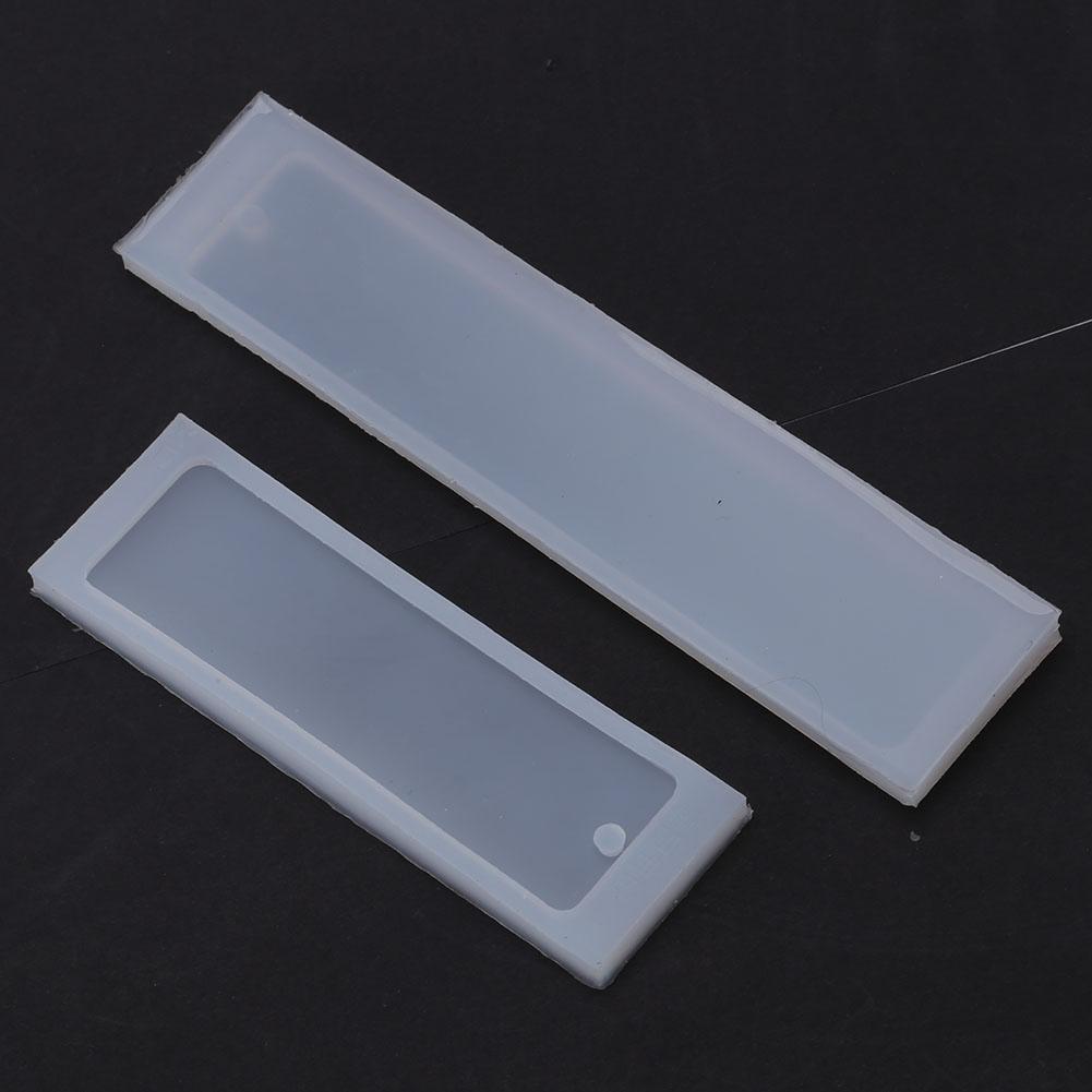 2pcs set DIY Bookmark Mould Rectangle Silicone Mold Making Epoxy Resin Jewelry Craft Tool