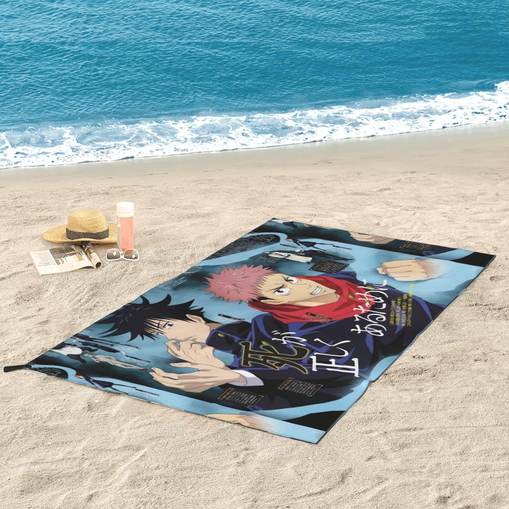 Megumi Besto Friendo Jujutsu Kaisen Sukuna Anime Beach Towel Soft Microfiber Quick Dry Absorbent Quick Towels For Pool