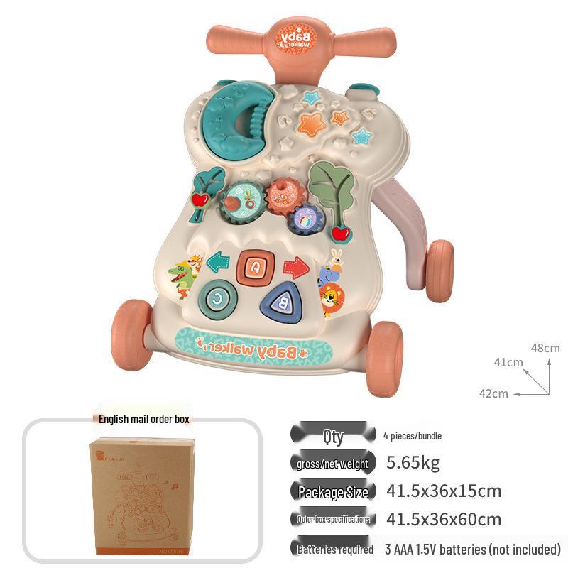 

Интерактивная игрушка-ходунки для малышей с музыкой, 6-18 месяцев, конструкция против опрокидывания