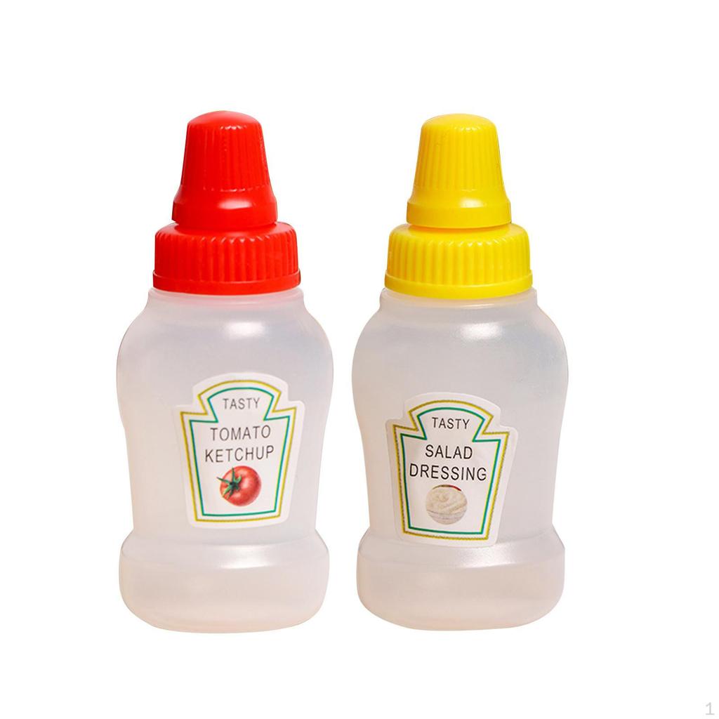 Storage Mini Tomato Ketchup Bottle Empty Refillable Squirt Salad Dressing