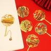 Metal Beijing Tourism Bookmark Painting Hollow Literary Flower Pagination Mark Stationery Tassel Pendant Bookmark