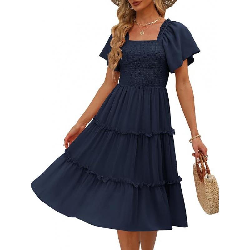 Sleeveless Bridle Pleated Fashionable and Sexy Dress