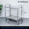 Three Tier Stainless Steel Cafeteria Service Cart Mobile Food Server Beverage Trolley Utility Cart Metal Trolley Tea Trolley
