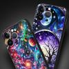 Universe Starry Sky Moon Phone Case Cover for iPhone 17 16 15 14 13 12 11 Pro Max 17 Air Plus Shockproof Soft TPU Shell Fundas