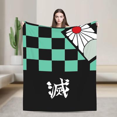Kimetsu No Yaiba Tanjiro Kamado Decke Flanell Neuheit Weiche Überwurfdecke für Bettwäsche Wohnzimmer Herbst/Winter