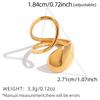 Fashion Metal Hollow Geometric Open Rings For Women Stainless Steel Gold Color Lines Spiral Adjustable Finger Ring Jewelry 2026