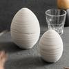 White Ceramic Bowl Steamed Egg Bowls Yogurt Bowls Thick Soup Bowl Egg Shaped Bowls Dessert Bowl Molecular Cuisine Tableware