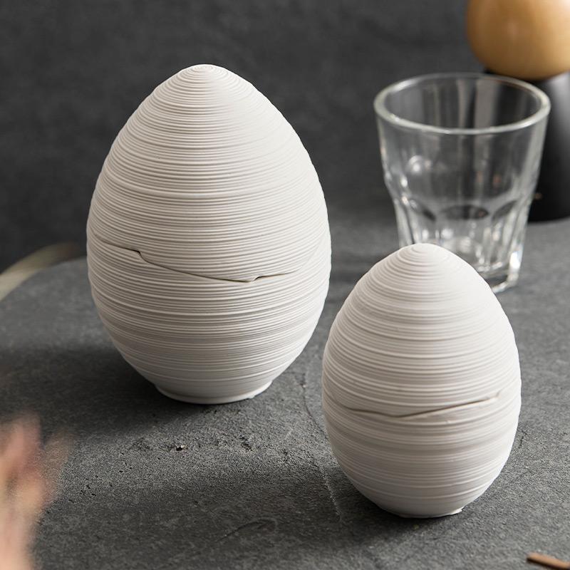 White Ceramic Bowl Steamed Egg Bowls Yogurt Bowls Thick Soup Bowl Egg Shaped Bowls Dessert Bowl Molecular Cuisine Tableware