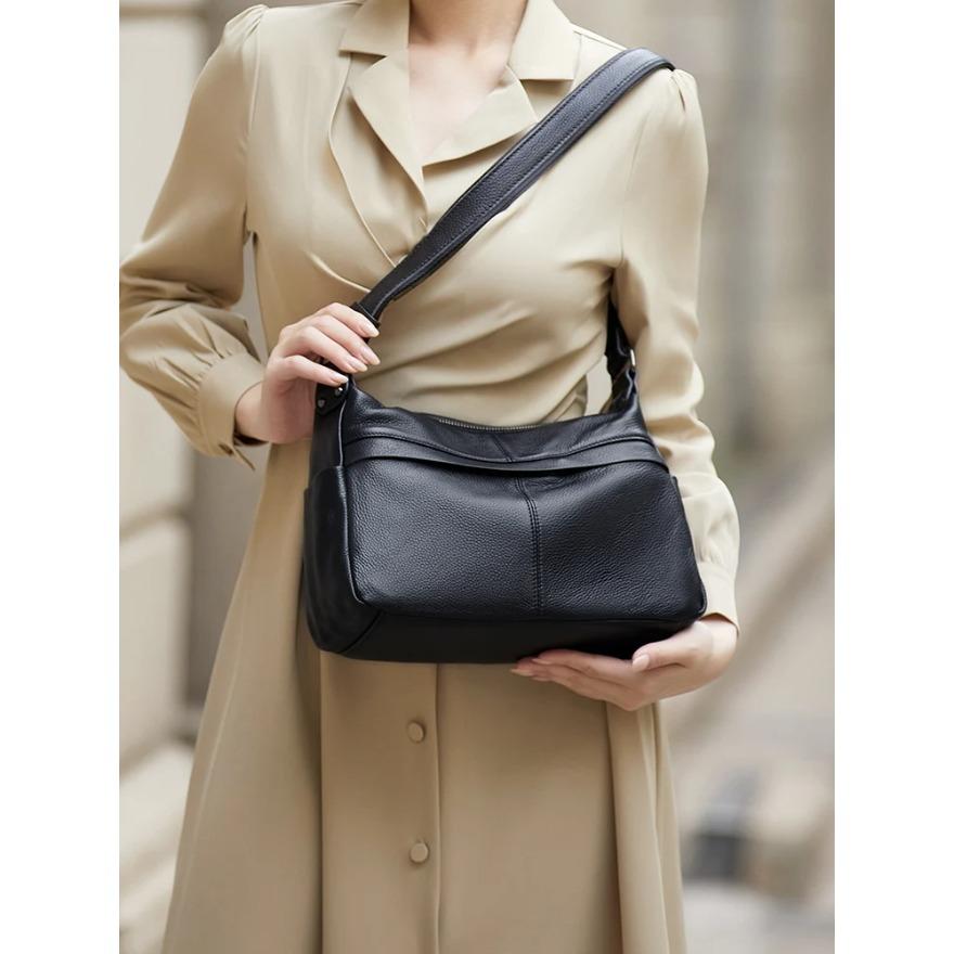 

Подлинная натуральная кожаная сумка через плечо для женщин, сумка-мессенджер из натуральной кожи, легкие сумки, новые