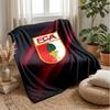 FC Augsburg FC Weiche Flanell-Fleece-Decke Leicht Gemütlich Warm Überwurfdecke für Sofa Bett Heimdekoration