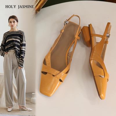 Mode Casual Dames Sandalen Gespsluiting Schoenen Hakken Damesschoenen Sandalen Dames Echt Leer Meisje Bruiloftsschoenen Zomer