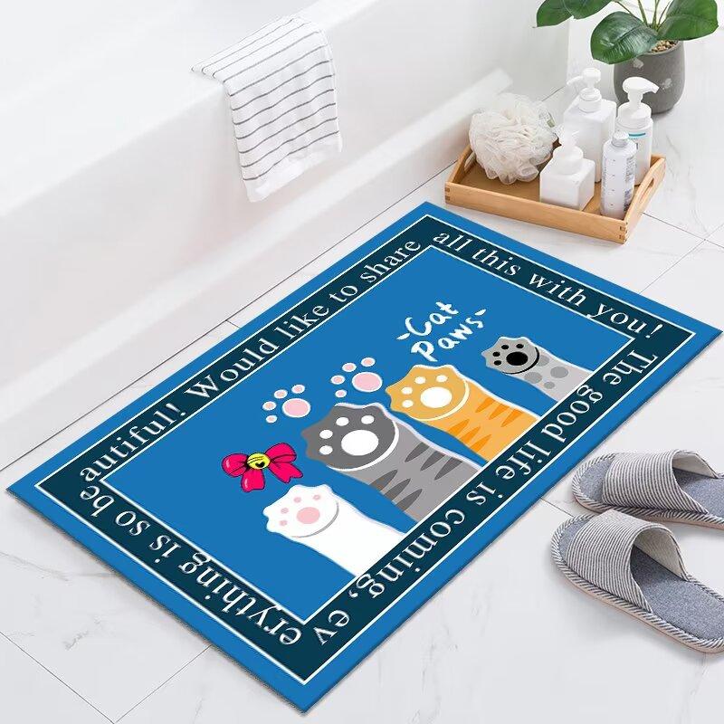 Bathroom floor mat, diatom mud, non-slip absorbent cushion, toilet, kitchen foot cushion, toilet door toilet carpet