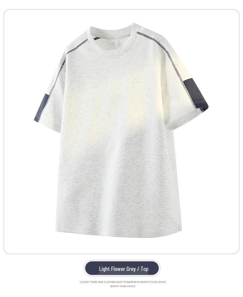 Summer 2026 Boys' Sports Suit: Short Sleeve T-Shirt & Long Pants Set for Junior High/High School