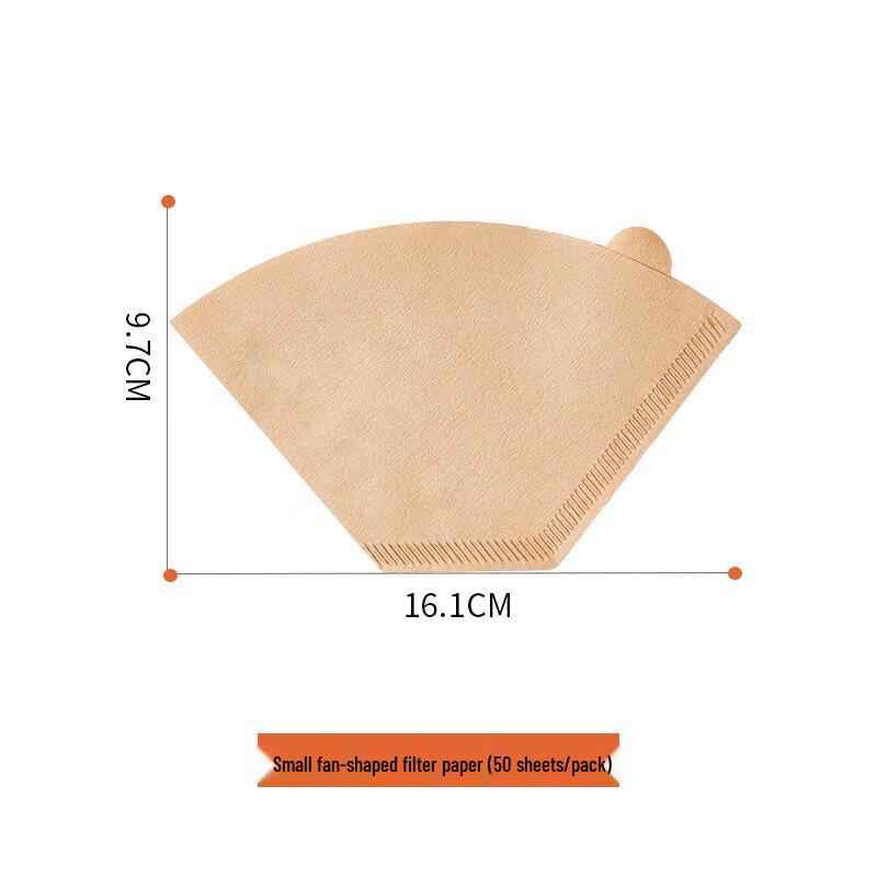 ZISIZ Small Fan-Shaped Pour Over Coffee Filter Papers (100 Count)