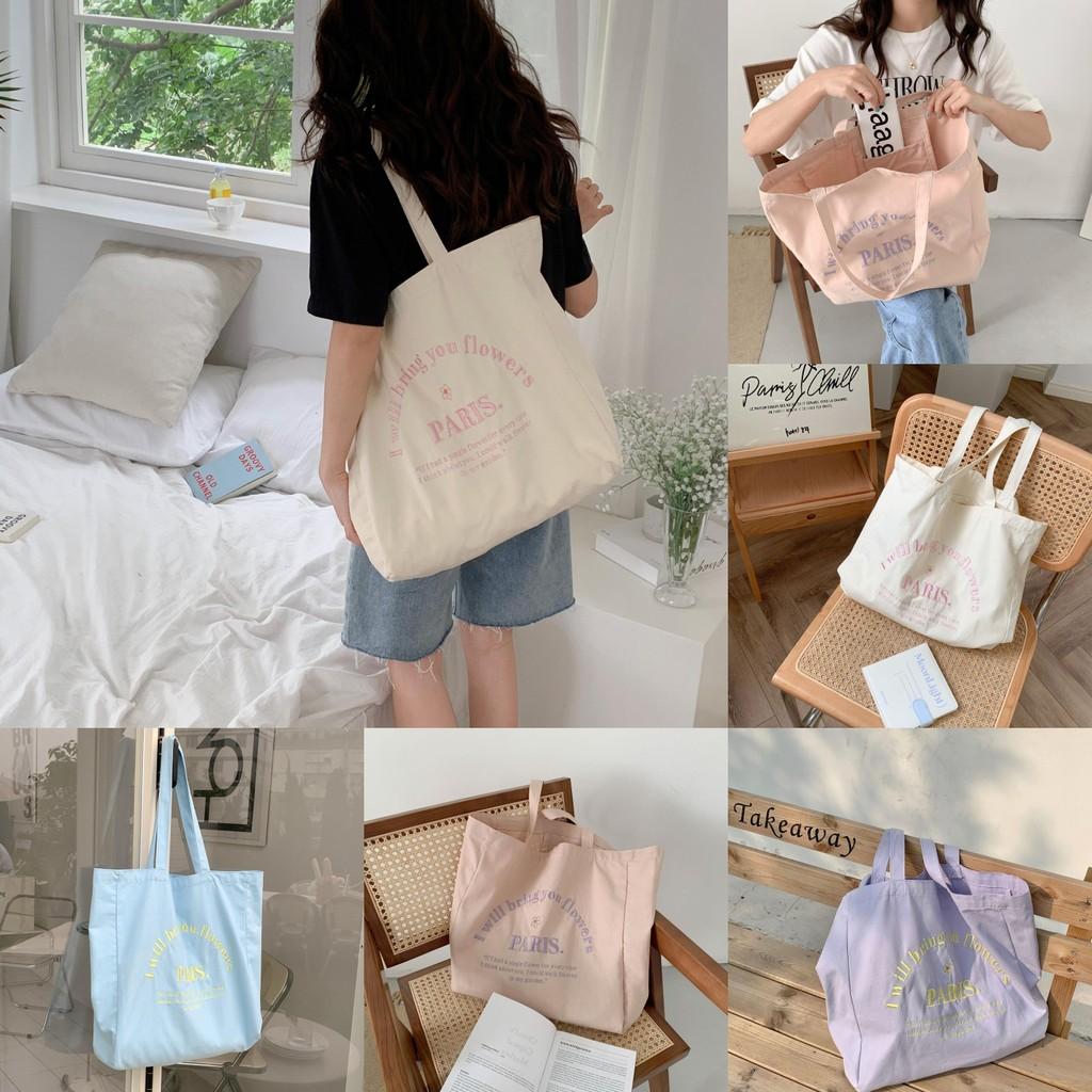 Spacious Street Style Embroidered Canvas Tote Bag For Women Ideal For Students