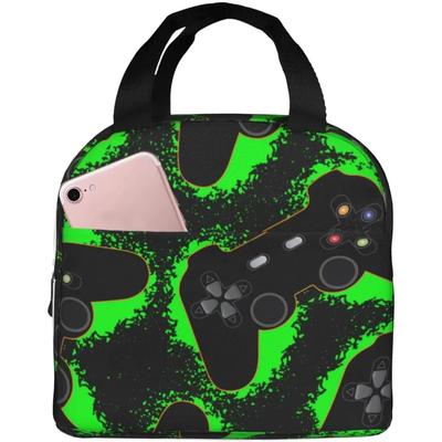 Lancheira térmica para jogos de videogame, bolsa térmica para adultos e crianças, bolsa Bento reutilizável para trabalho, escola, piquenique e viagem
