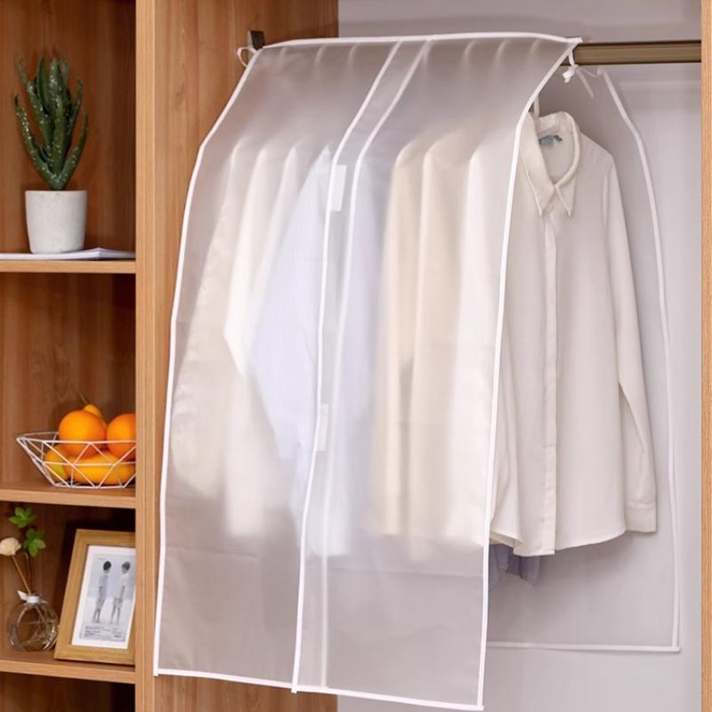Large Garment Bag,Clear Hanging Closet Protector with Zipper Closure,Dustproof Wardrobe Storage Cover for Bedroom Clothing