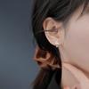 Elegant U-Shaped Zirconia Swan Stud Earrings - Versatile No-Piercing Jewelry for Women