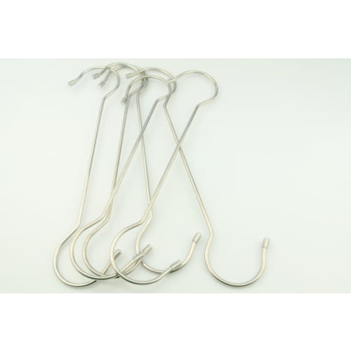 Maydahui S-shaped Hooks (Set of 6, Silver, Large, 30cm) Stainless Steel Hooks, Rust-Resistant, Long Hooks, Extra Large S-Shaped Hooks, Stylish Metal H