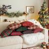 Christmas Pillowcase Plaid Print Single Side Print Colorfast Hidden Zipper Two Sizes Available Couch Decoration Throw Pillow Cover Pillow Sham
