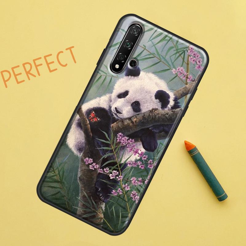 Panda Animal Cute Bear For Huawei Nova 8i 12i 11i 12s Y73 Y72 Y61 Y91 Y90 Y70 Y60 9 10 SE P30 P40 Lite P60 Pro Case