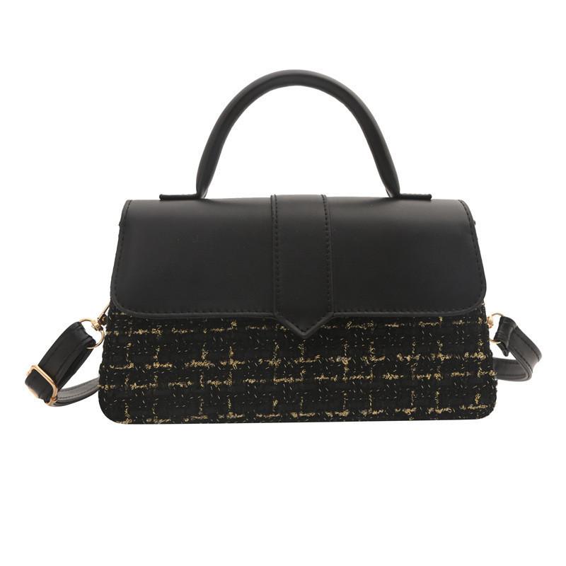Chic Urban Minimalist Women's Small Square Handbag Woven Design For Everyday Use