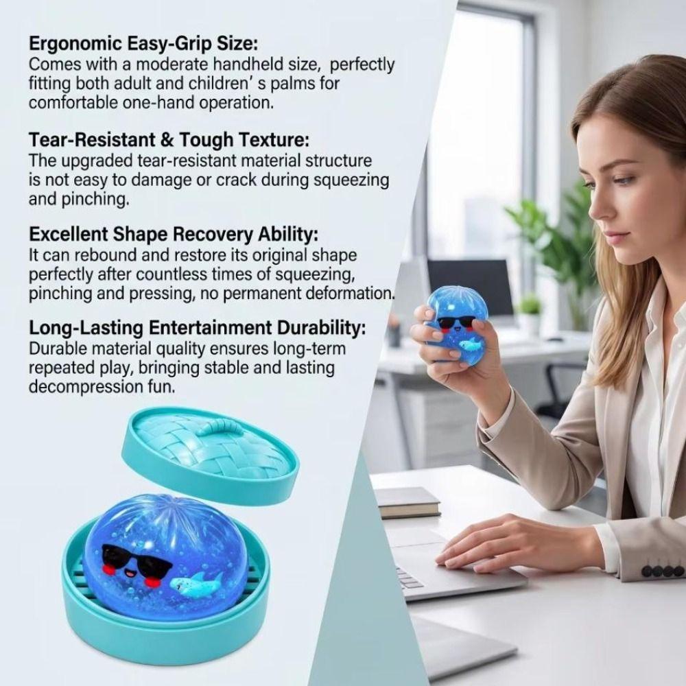 Slow Resilience Dumpling Squishes With Steamer Bun Sensory Balls  Home Decoration