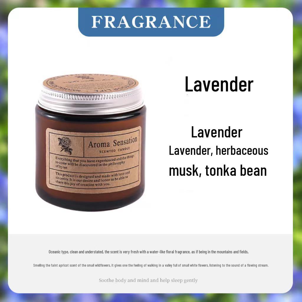 Aromatherapy Plant Essential Oil Candles in Glass Cups - Home Fragrance and Souvenir