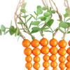 Easter Wooden Bead Carrot Hanging Ornaments Beaded Carrot Pendant with String for Spring Tiered Tray Tree Decor Farmhouse Home Party Crafts