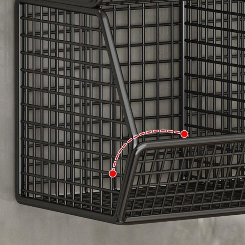 Wall Mounted Kitchen Storage Rack Double Layer Onion Storage Wire Basket  for Garlic