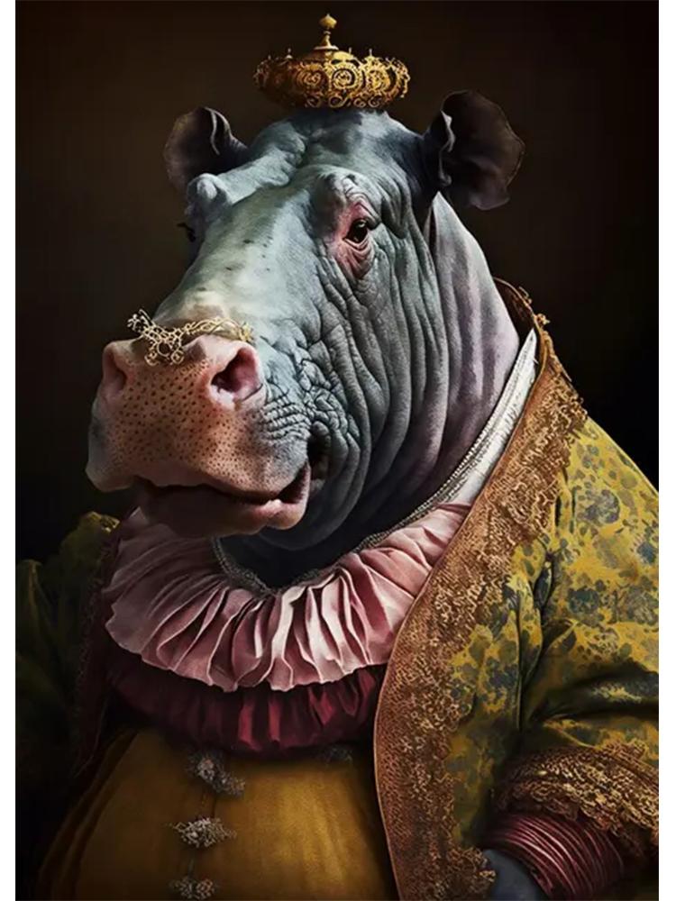 Nowoczesna moda zwierzęca szlachetny rocznik lew tygrys pies niedźwiedź 5DDIY diamentowe malowanie sztuka ścienna obraz dekoracja salonu