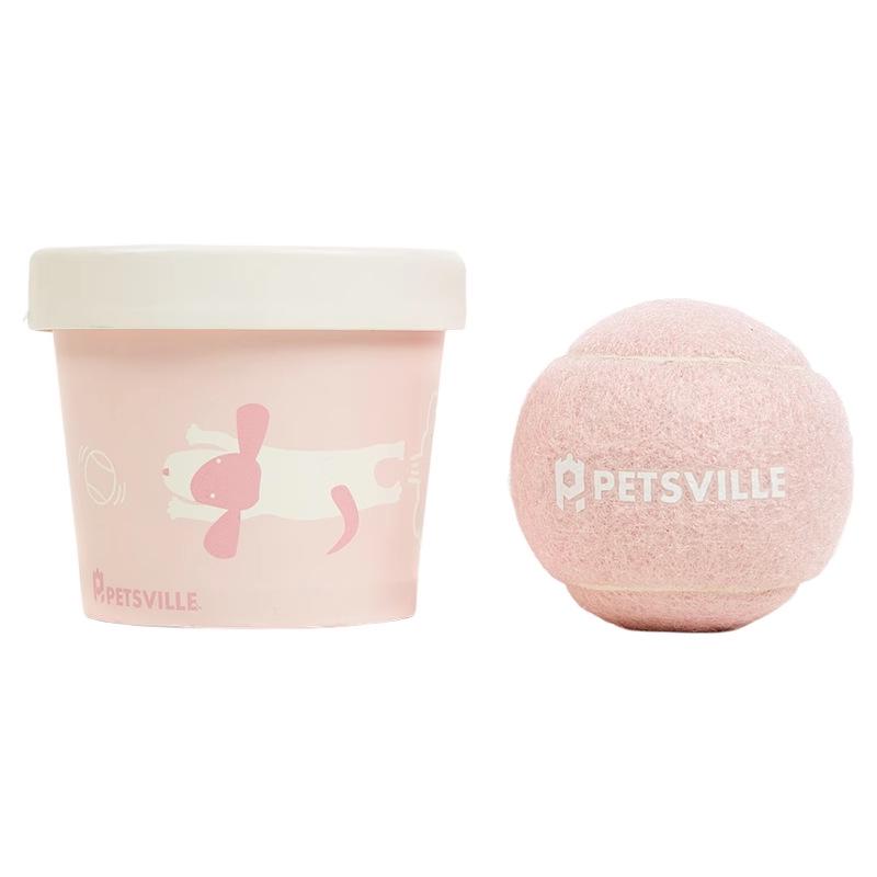 PETSVILLE Interactive Outdoor Tennis Ball Dog Toy - Boredom Buster, Durable Design