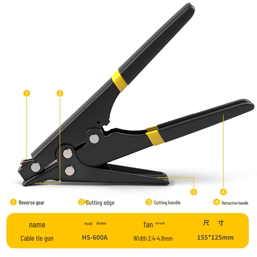 HS-519 Portable Nylon Cable Tie Tensioning Gun Tool