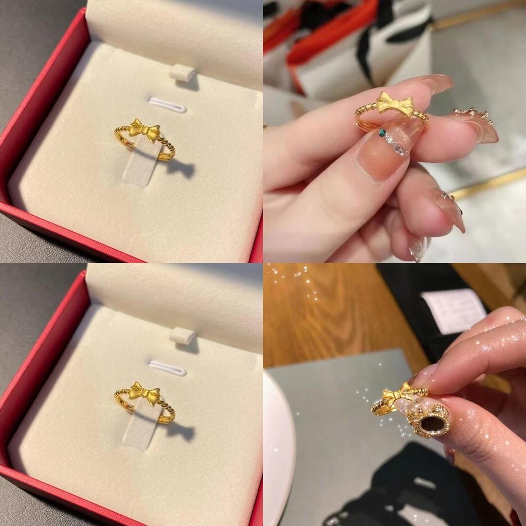 New Stunning 2022 Style Brass Gold Plated Women Butterfly Ring Geometric Design For Lovers Nature