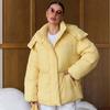 Women's Winter Warm Jacket With Hood Windproof Hooded Jacket With Pockets Full Zip Padded Coat Casual Warm Quilted Thick Coat Outwear for Women