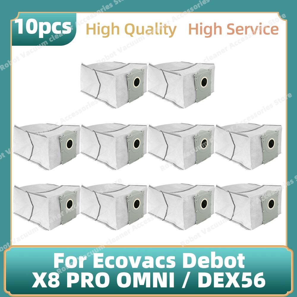 Kompatibel für Ecovacs Debot X8 PRO OMNI / DEX56 Zubehör Hauptseitenbürste Wischlappen Staubbeutel Ersatzteile